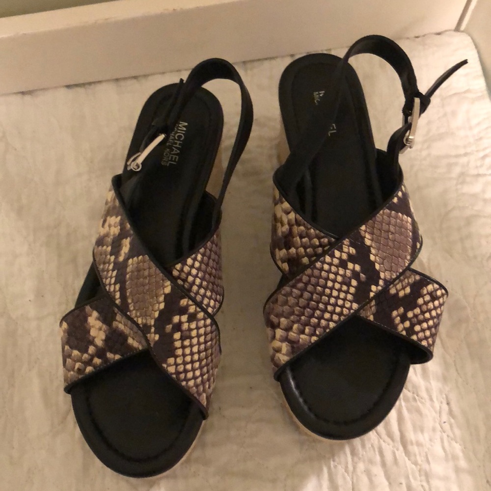 Michael Kors wedges only worn once to my shower